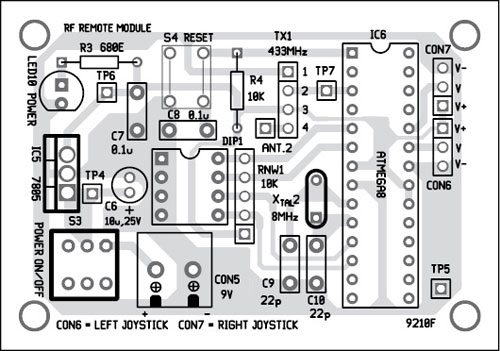 Single-side PCB Layout of RF remote