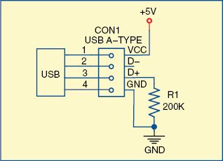 Pull-down resistor configuration Circuit
