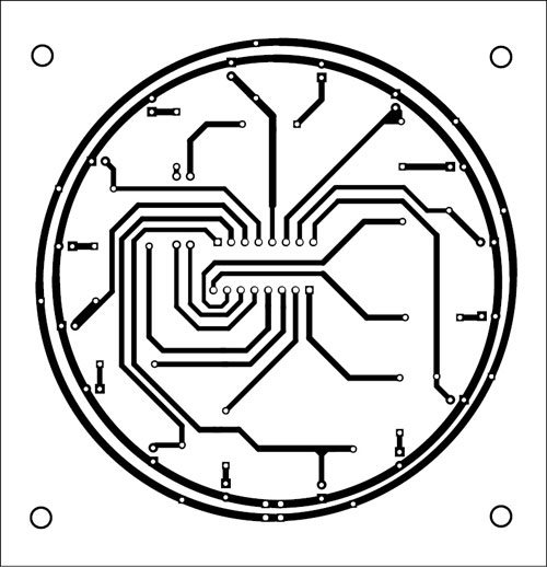Actual-size PCB of the sensor module