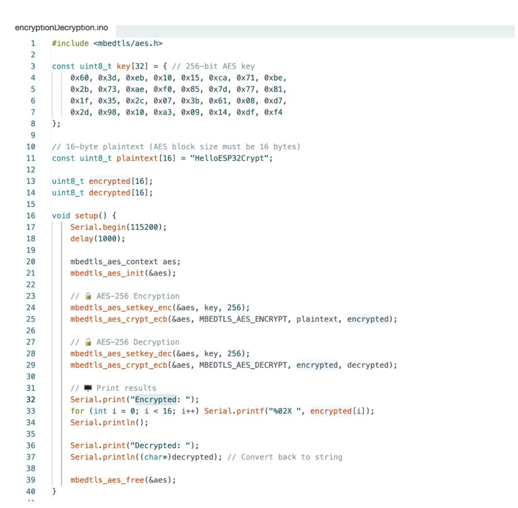 Standalone AES-256 Encryption Code
