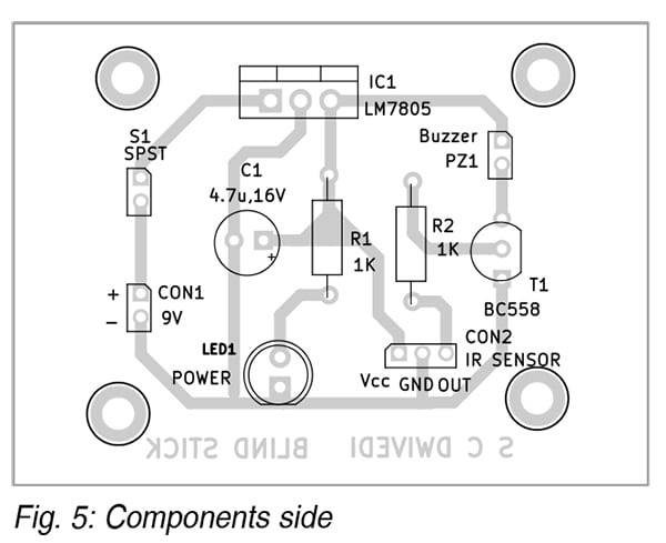 PCB Design for Blind Stick