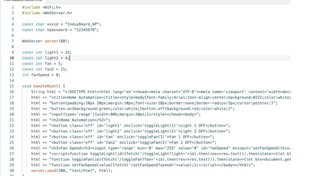 Code for Wirelessly Control Multiple AC Appliances with Web Interface