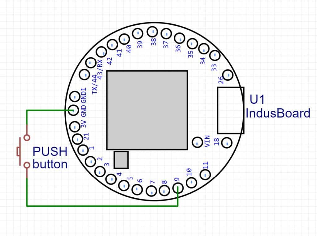 Schematic for Indusboard Coin and Push Button