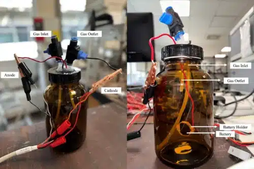 The lithium CO2 prototype developed by researchers at the Unviersity of Surrey. Credit: University of Surrey